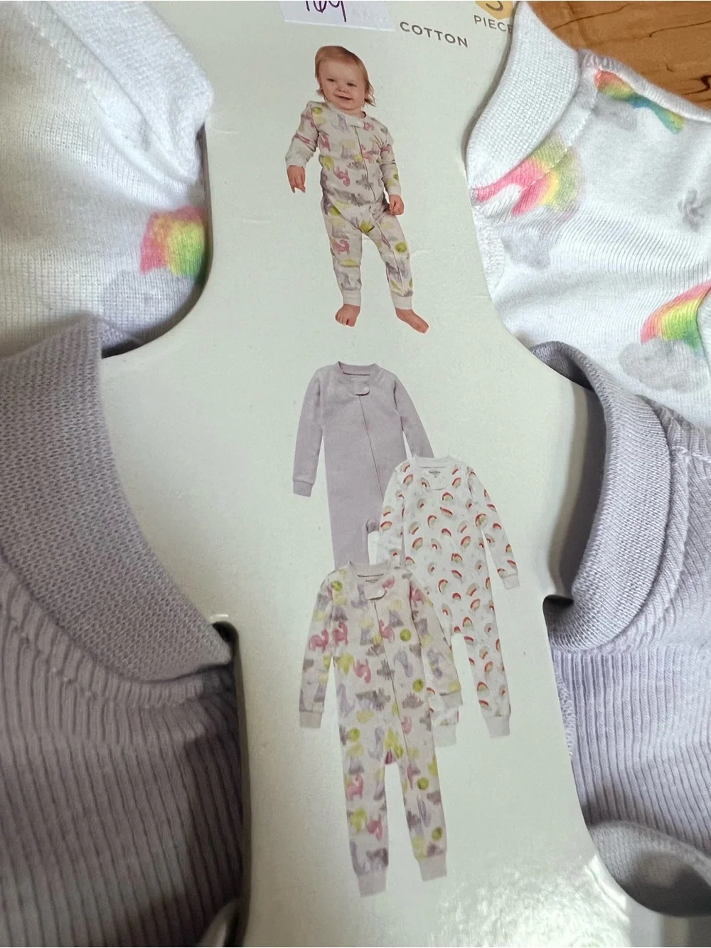 Burt's Bees Pastel Zip 3 Piece Sleeper Set